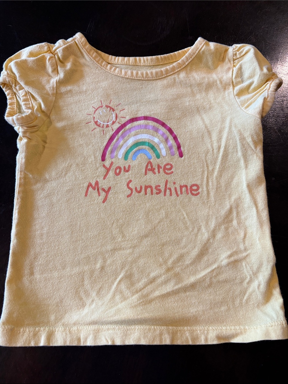 Faded Glory Yellow Girls' Rainbow 'You Are My Sunshine' Tee - Multicolor Graphic